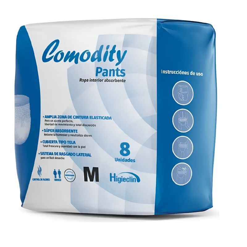 GENERICO - Pañales Para Adultos Comodity Pants Tallas M 8 Unid.