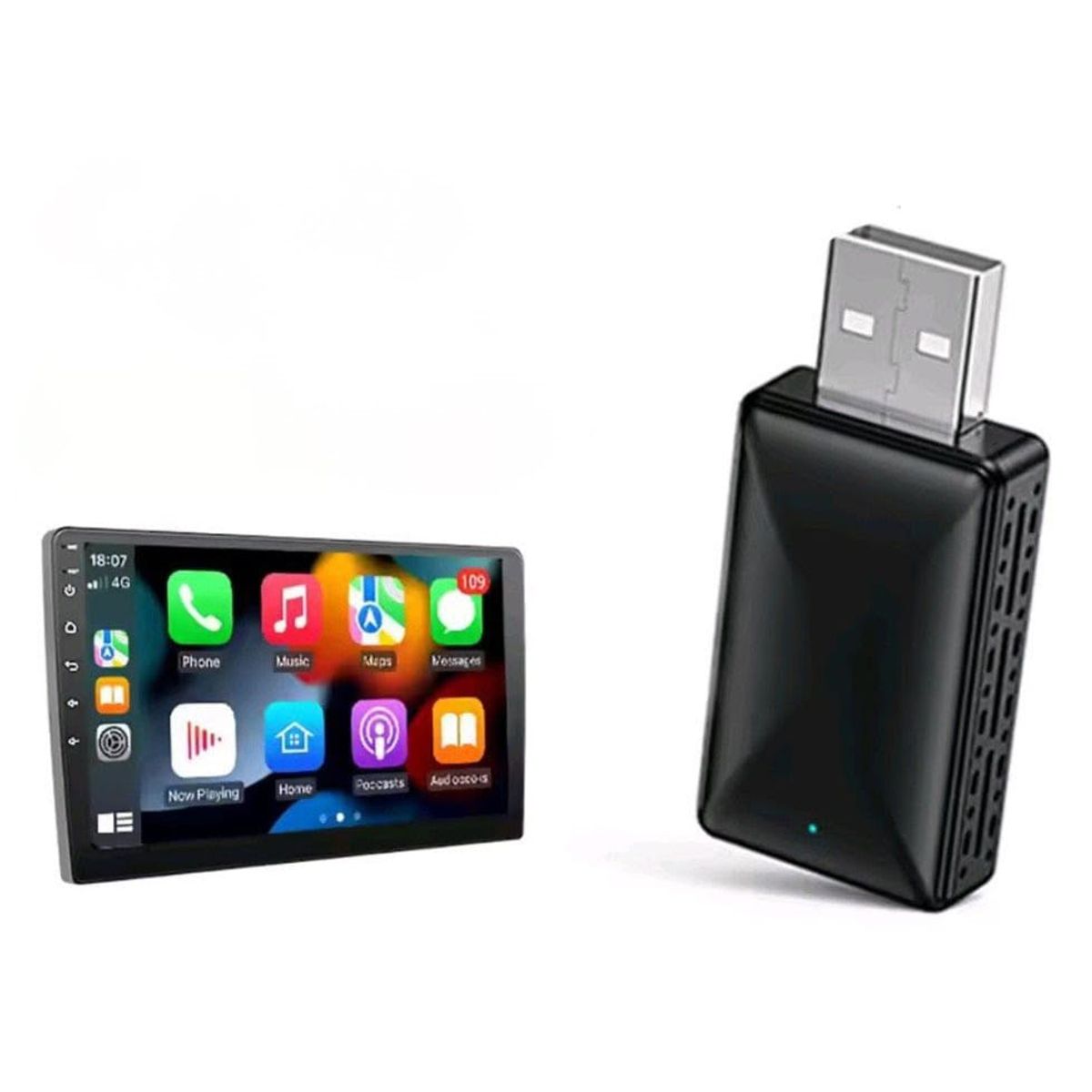 GENERICO - Adaptador Convertidor Inalambrico Carplay android Auto Usb