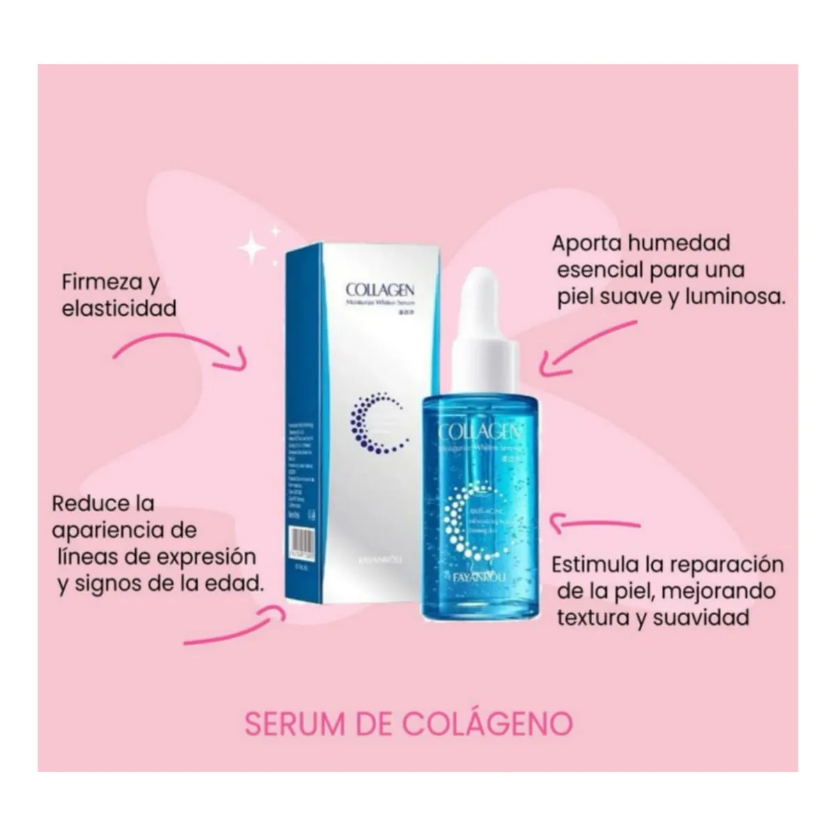 GENERICO - Serum Facial Colageno  Antiedad Reafirmante  Blanqueador 40ml