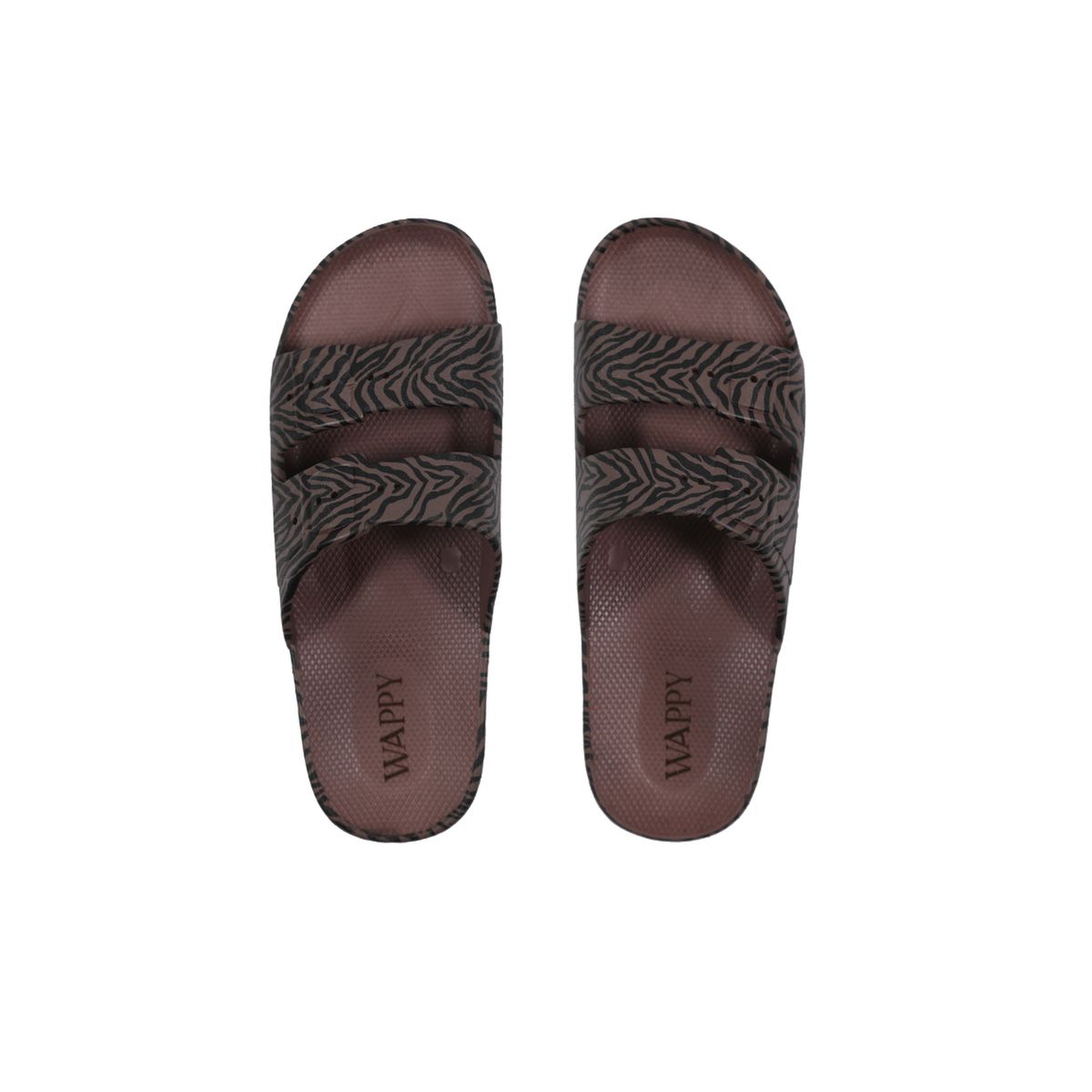 WAPPY TIENDA - Sandalia Wappy Mujer Zebra Café Animal Print Resistente Al