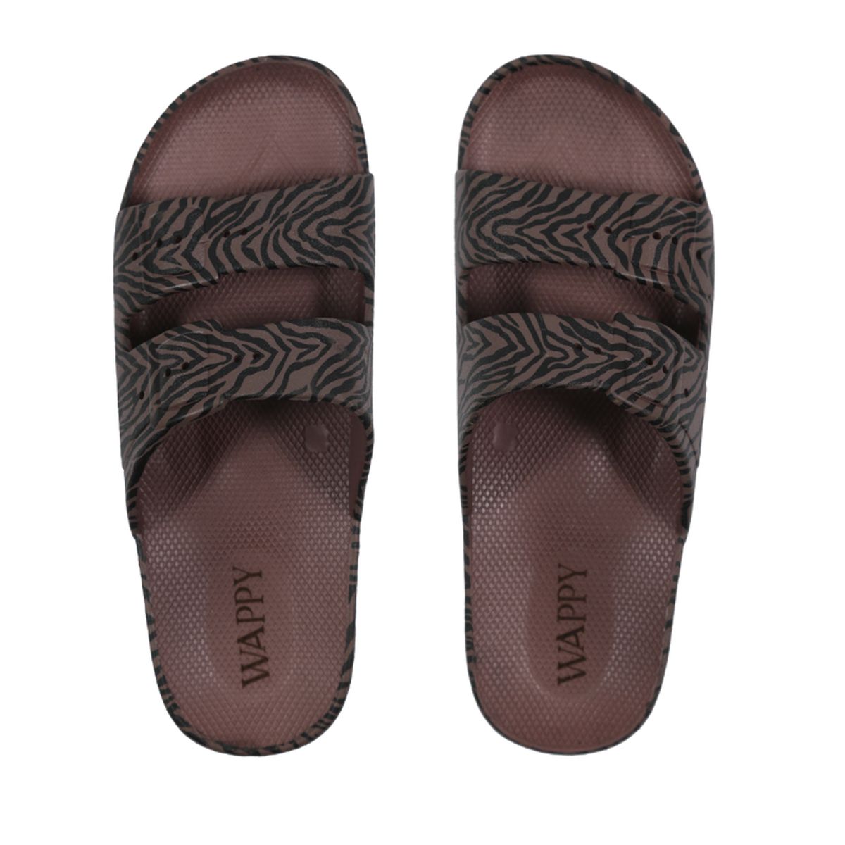 WAPPY TIENDA - Sandalia Wappy Mujer Zebra Café Animal Print Resistente Al