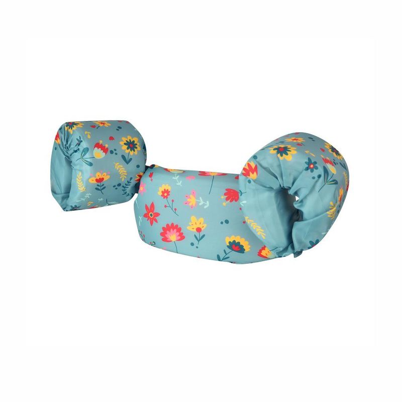 GREEN DOLPHIN - Flotador con Alitas Flores Celeste Green Dolphin