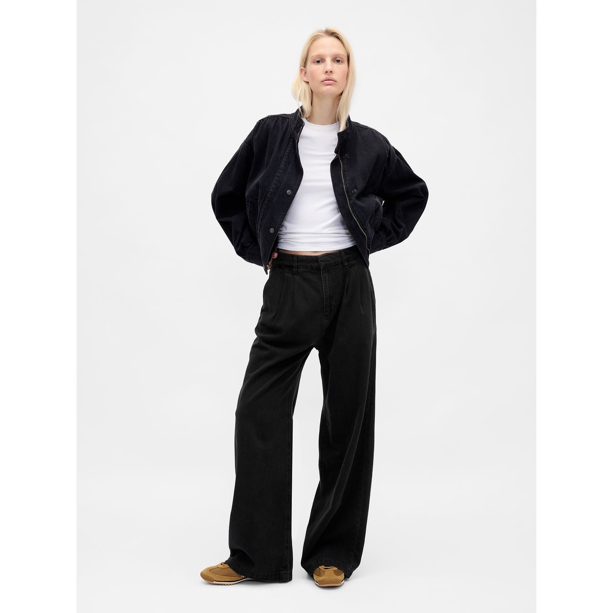 GAP - Pantalón Gap Denim Plisado High Rise Mujer