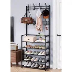 OASIS - Perchero Para Ropa Zapatos, Bolsos 5 Pisos Ancho 60cm Color Negro