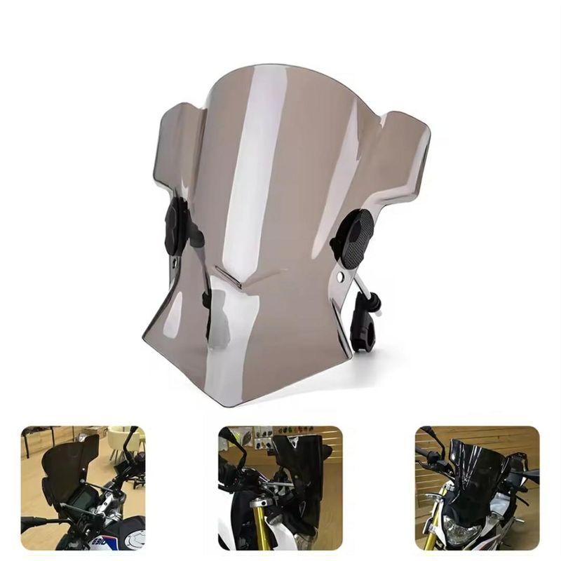 GENERICO - Parabrisas Moto Deportivo Alto Universal Ahumado
