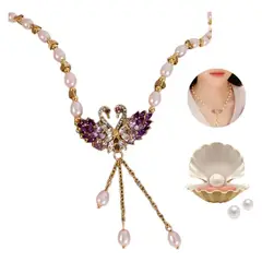 BELIDASHOP - Collar Cisne Elegante Colgante Brillante Para Mujeres Dorado