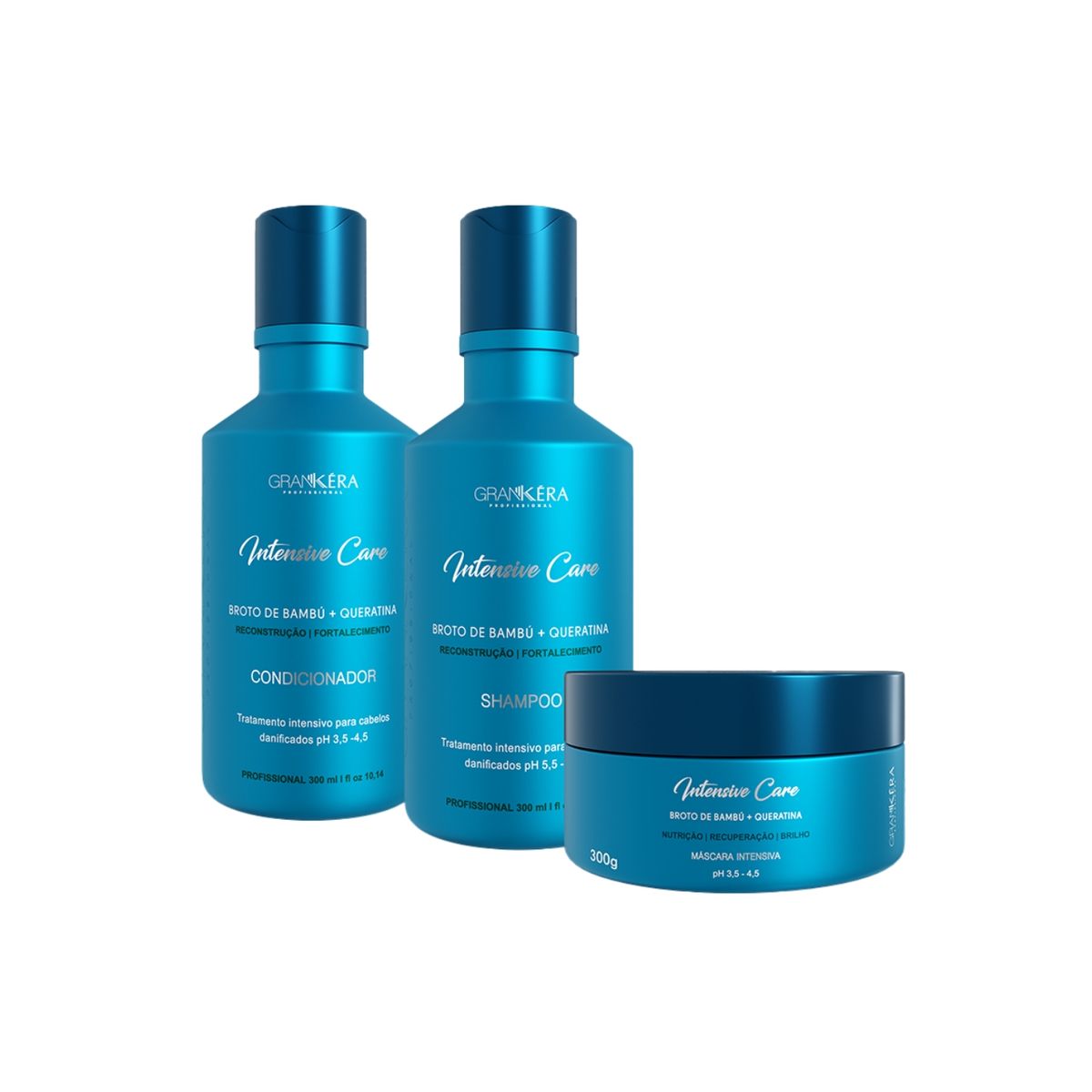 GENERICO - Set de Tratamiento Cuidado Intensivo Bambú y Queratina GranKéra Profissional