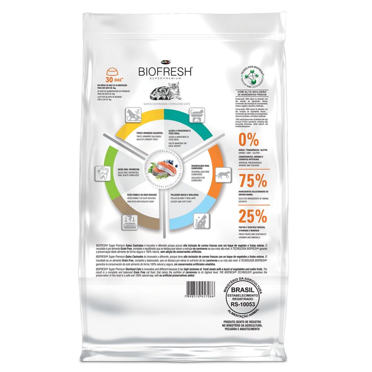 BIOFRESH - Biofresh Gato Castrado Salmón 7,5 kg