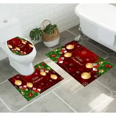 GENERICO - Alfombra De Baño Para Navidad 3 Piezas Hermosa