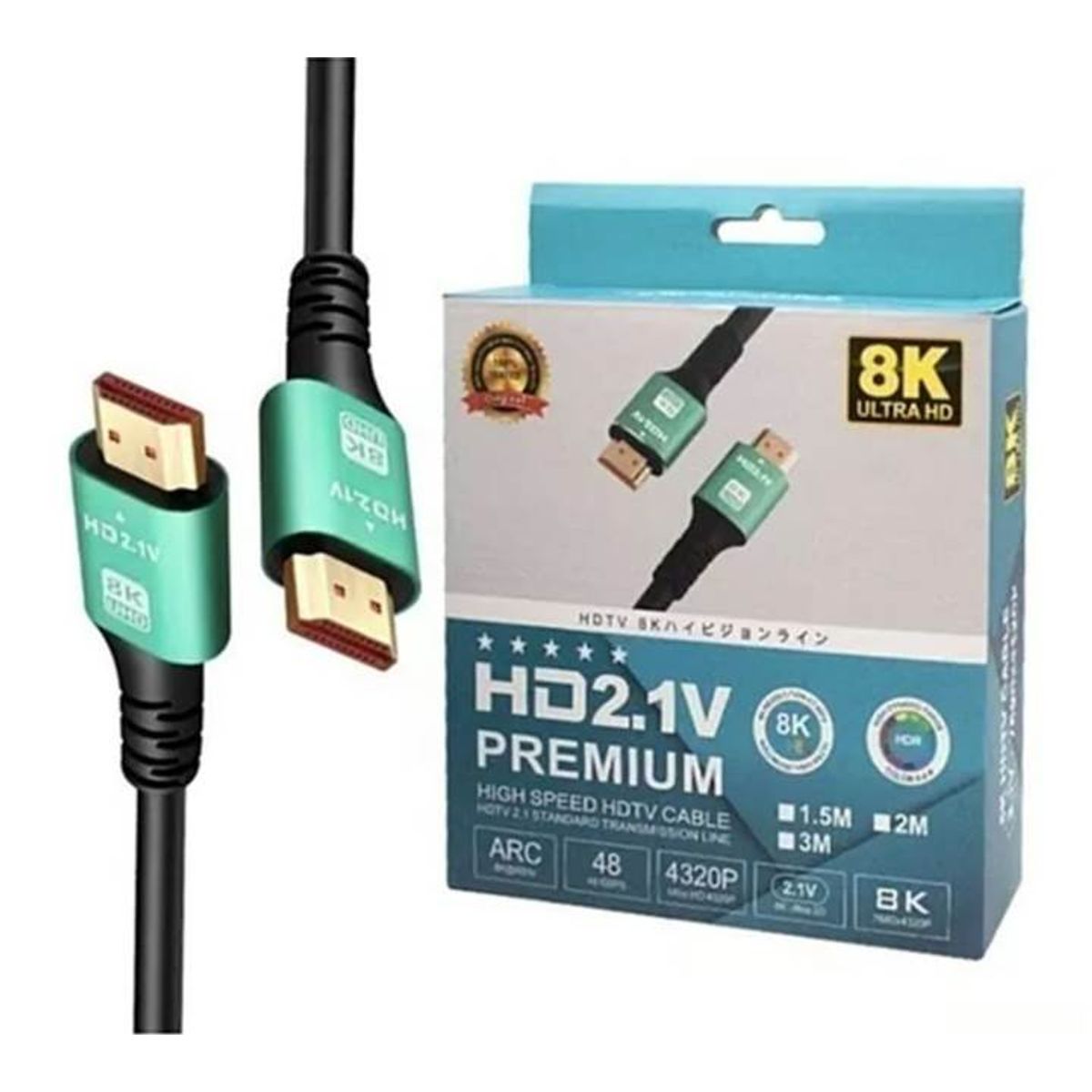 GENERICO - Cable Hdmi 8k 21v Ultra Hdtv 5 Mts 4320p Alta Velocidad