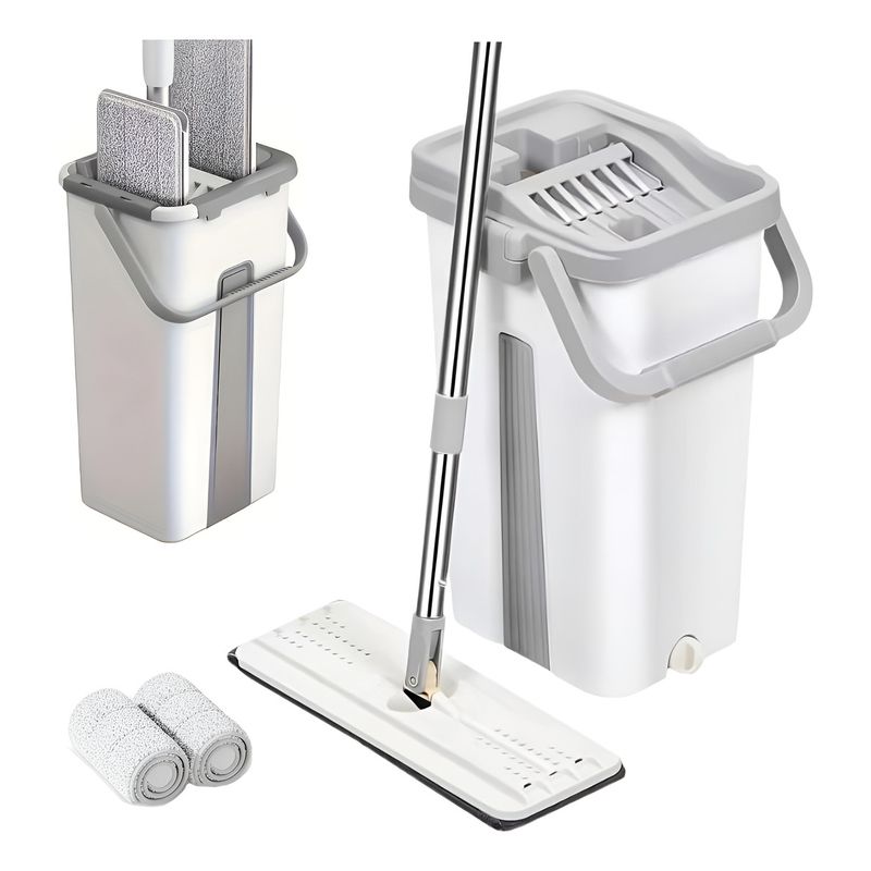 EVERSO - Set De Trapeador Escurridor Mopa Rotativa Con Repuesto