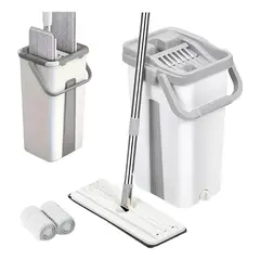 EVERSO - Set De Trapeador Escurridor Mopa Rotativa Con Repuesto