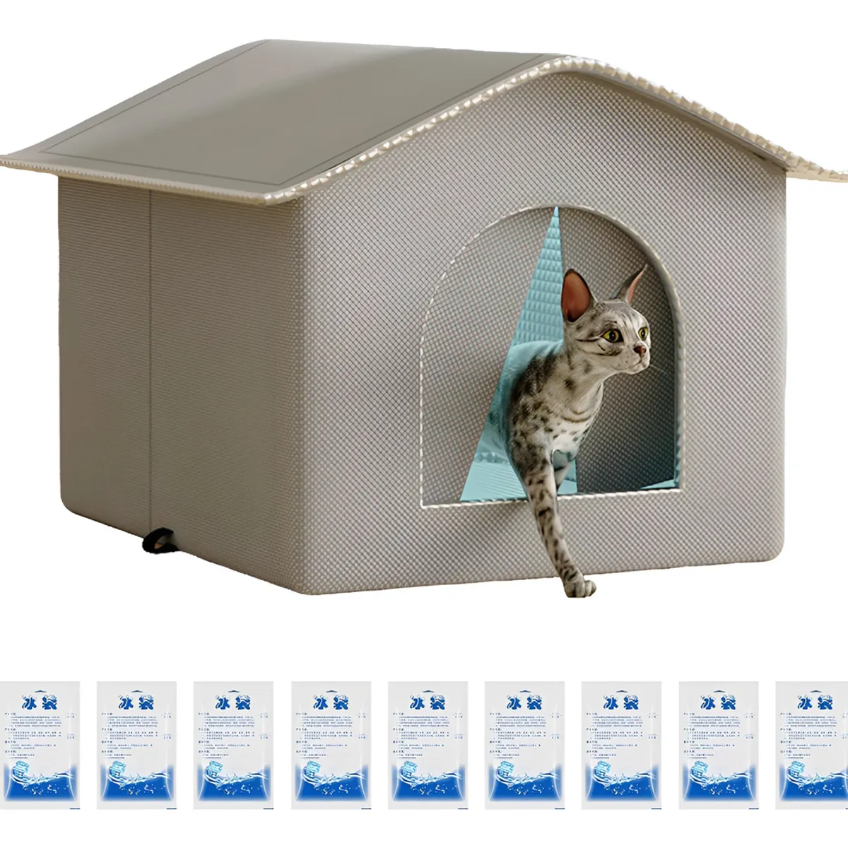 EVERSO - Refugio Casa Refrescante Para Gatos Exteriores Impermeable