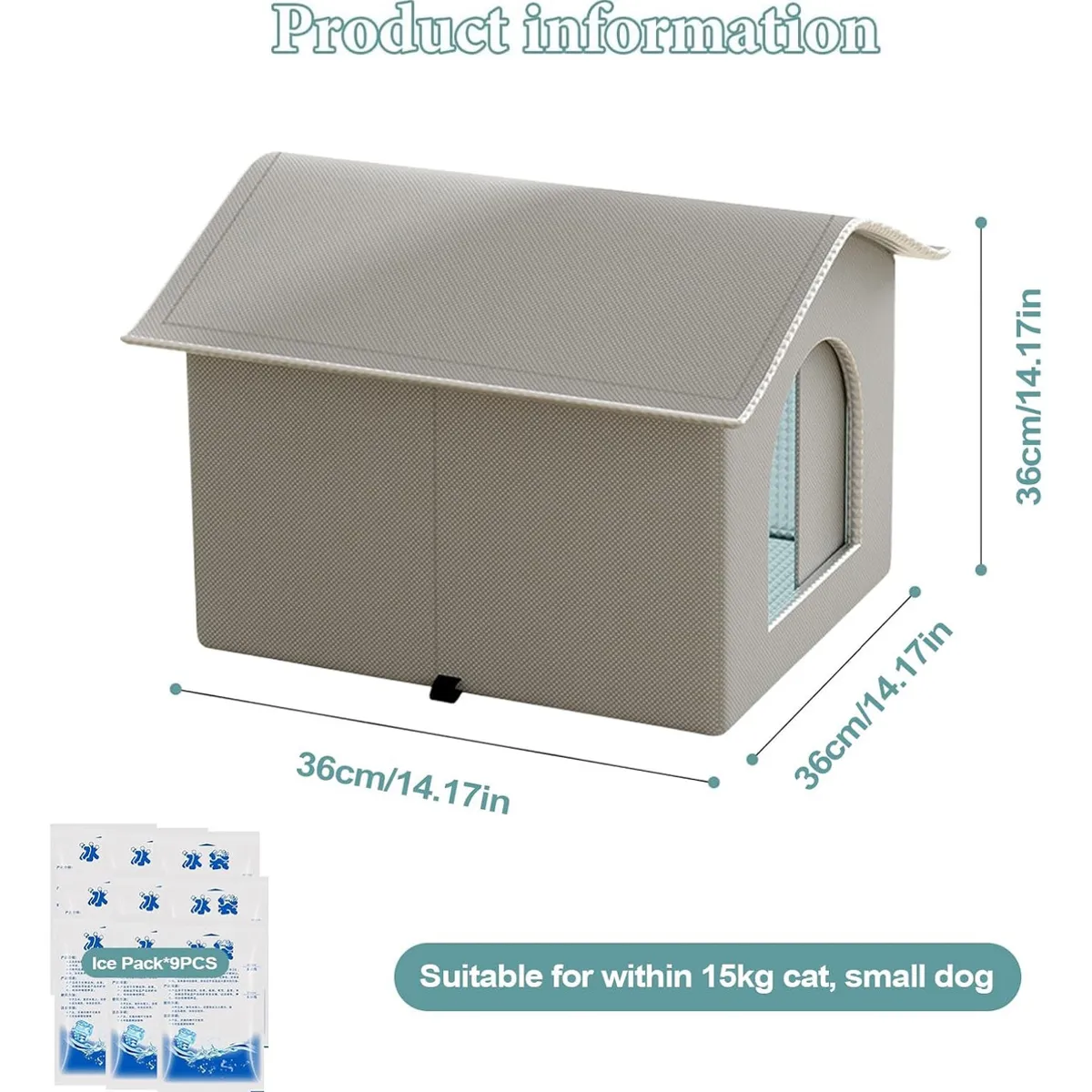 EVERSO - Refugio Casa Refrescante Para Gatos Exteriores Impermeable