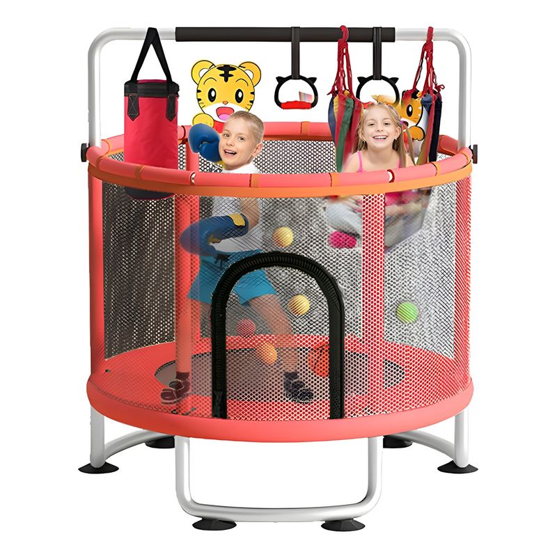 EVERSO - Mini Trampolin 140cm Cama Elastica Para Niños Con Juguetes