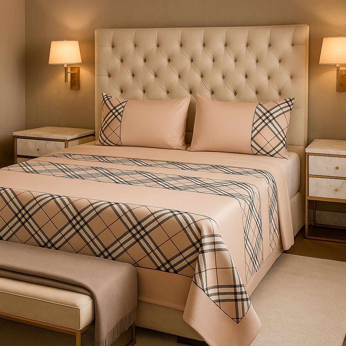 ARMONIA - Sábanas clásicas 2 plazas diseño 770 144 hilos