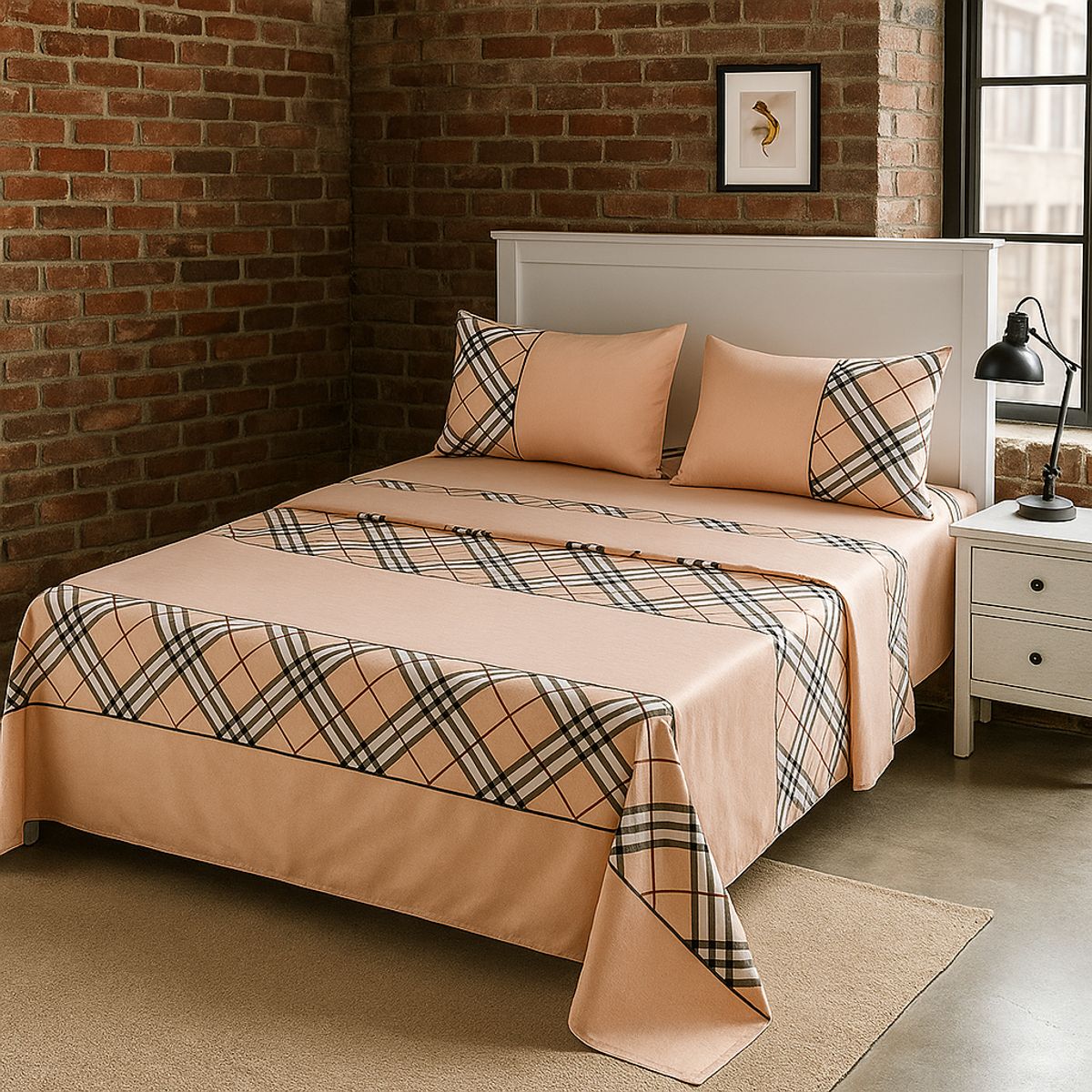 ARMONIA - Juego sábanas tipo 776 clásicas 2 plazas 144 hilos