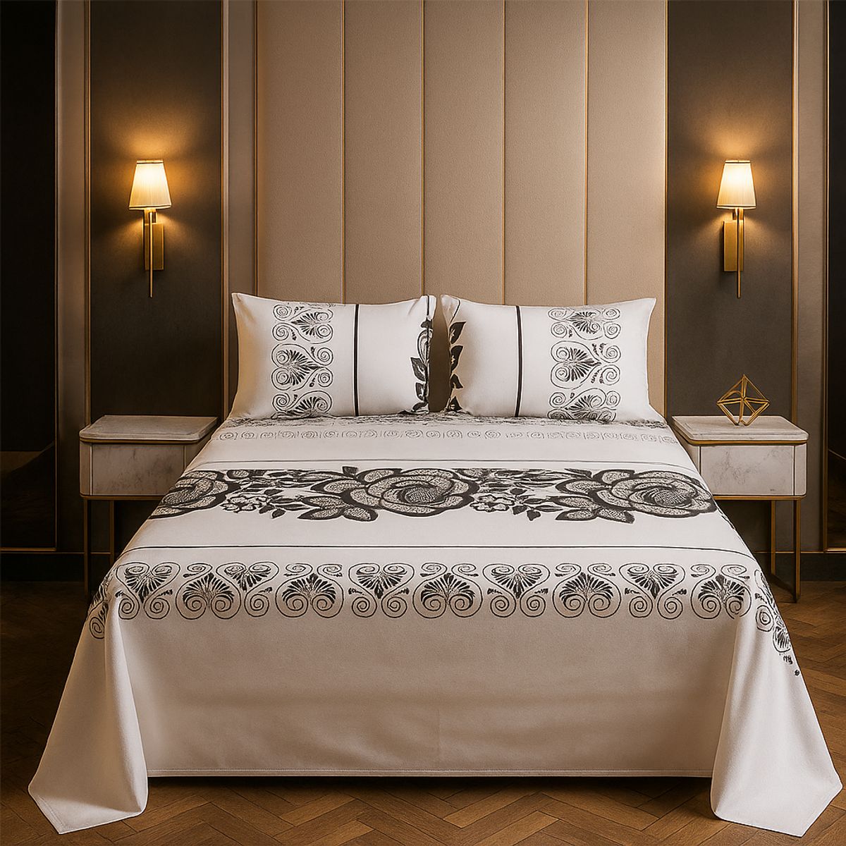 ARMONIA - Juego sábanas clásicas versión 762 144 hilos 2 plazas