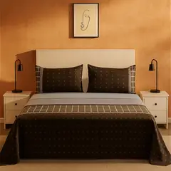 ARMONIA - Diseño 763 juego de sábanas 2 plazas clásicas 144 hilos