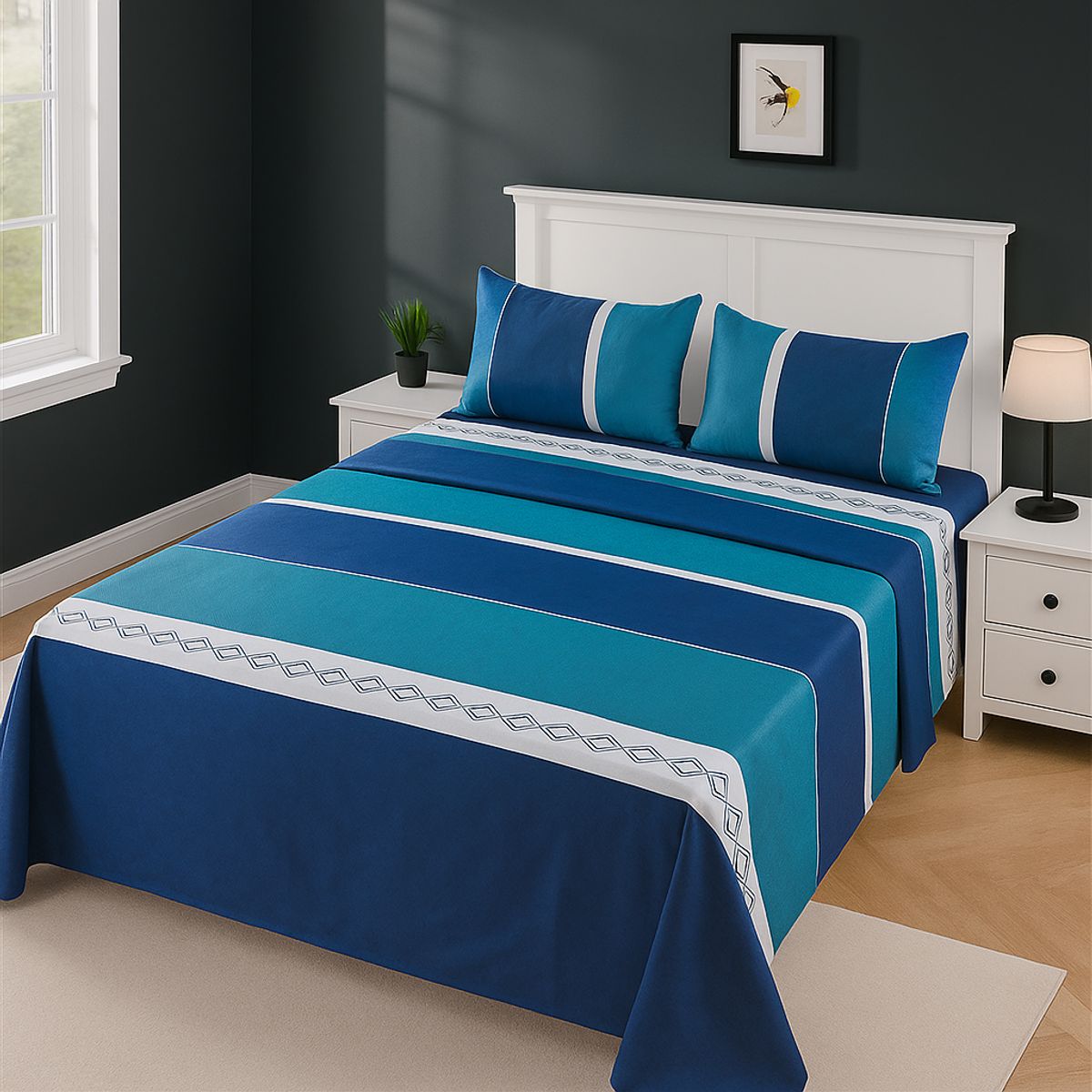 ARMONIA - Sábanas 2 plazas modelo 762 clásicas 144 hilos