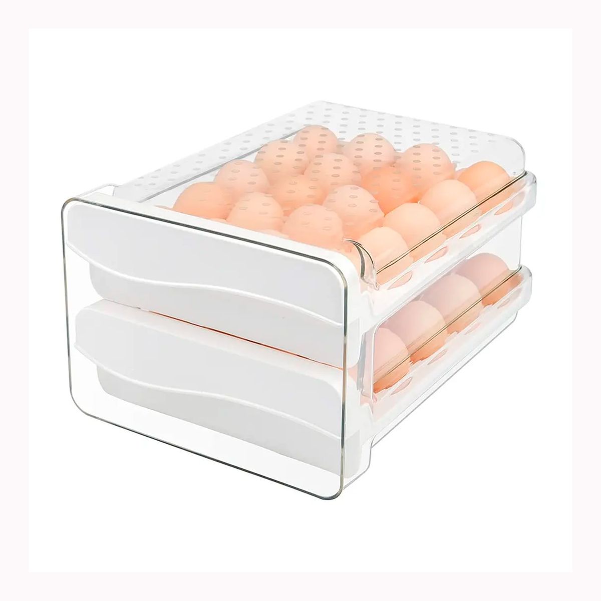 GENERICO - Organizador De Huevos Caja Para 40 Huevos 2 Niveles