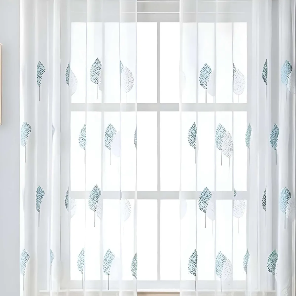 GENERICO - VELO VISILLO  VISILLO ESPIGAS FLORALES 140x230 Cm 2 PAÑOS