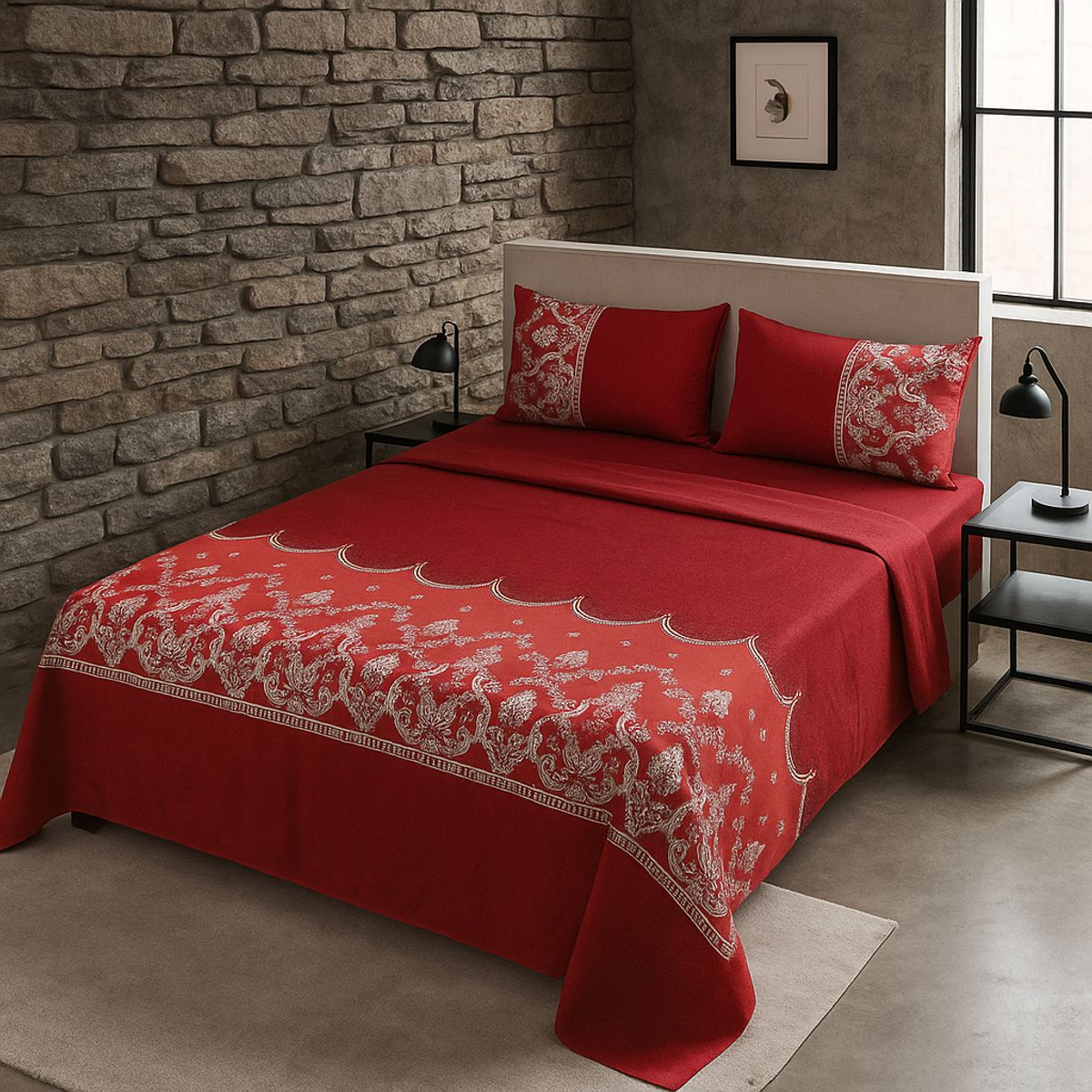 ARMONIA - Sábanas clásicas 2 plazas diseño 770 144 hilos