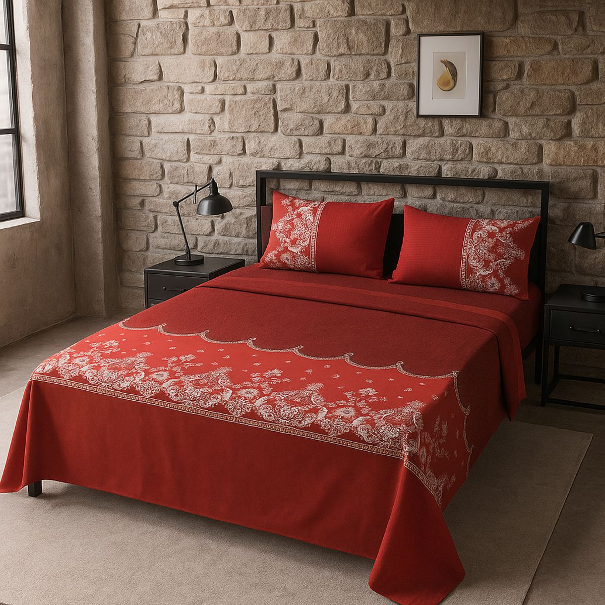 ARMONIA - Sábanas clásicas 2 plazas diseño 770 144 hilos