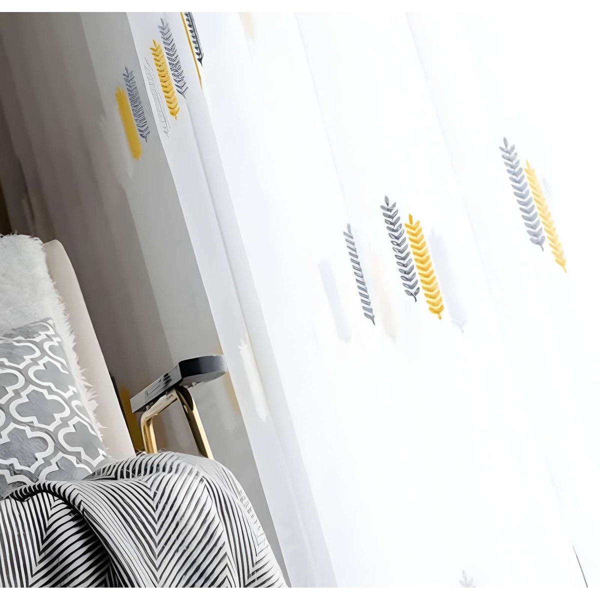 GENERICO - 2 PAÑOS DE VISILLOS   ESPIGAS  140x230 Cm 2 PAÑOS