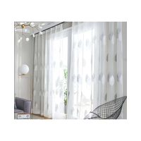 2 PAÑOS DE VISILLOS  HOJAS GRIS 140x230 Cm 2 PAÑOS