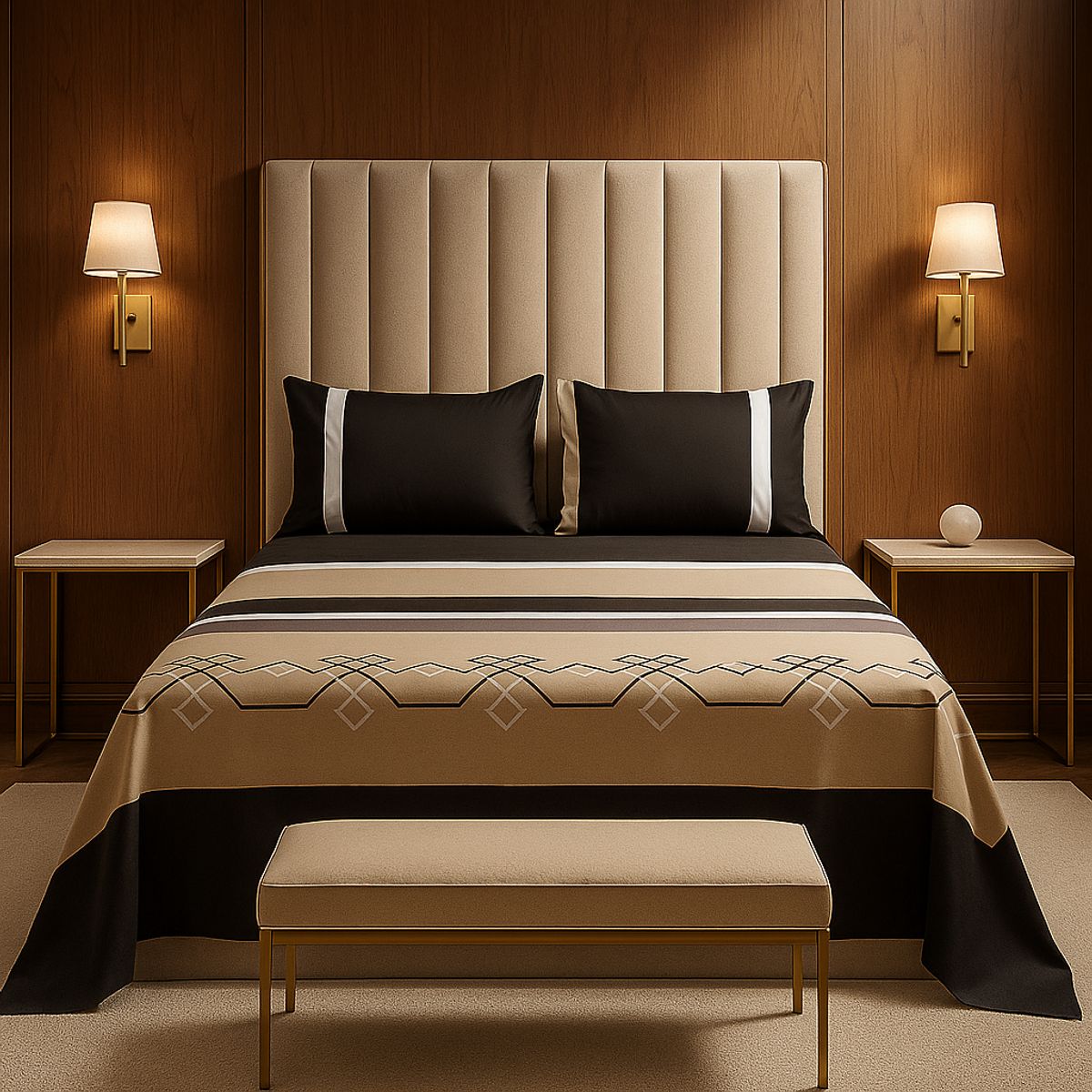 ARMONIA - tipo 762 juego de sábanas 2 plazas clásicas 144 hilos