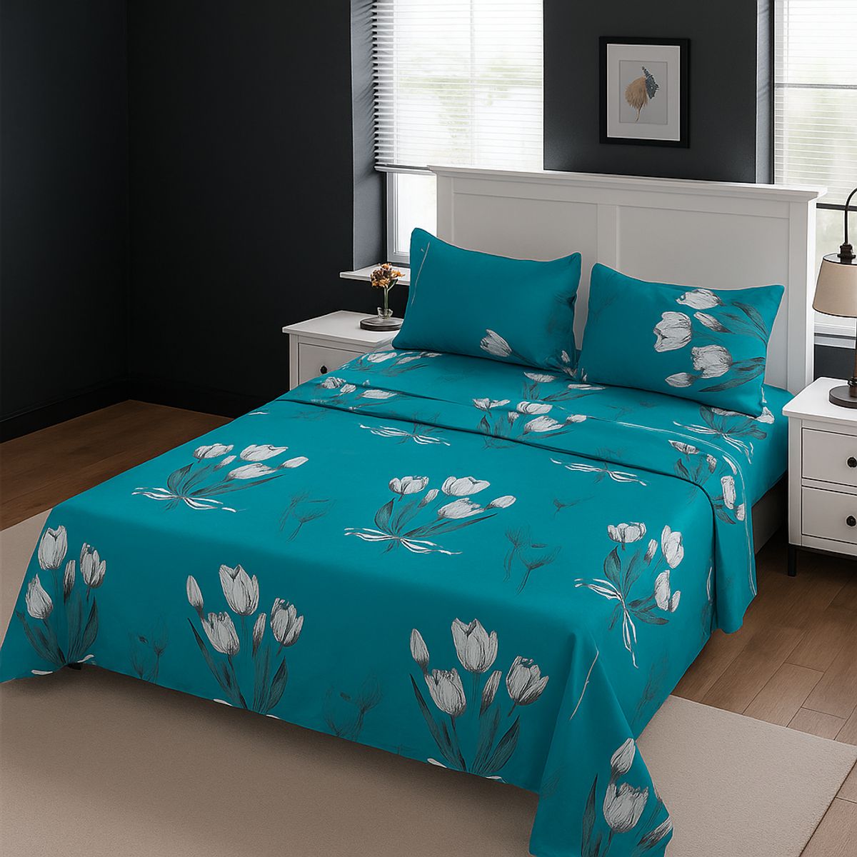 ARMONIA - tipo 762 juego de sábanas 2 plazas clásicas 144 hilos