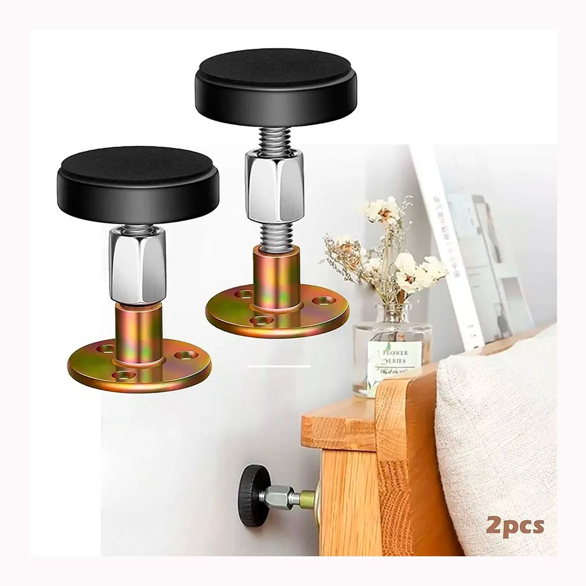 GENERICO - Tope Cama Pared Mueble Ajustable Antivibración