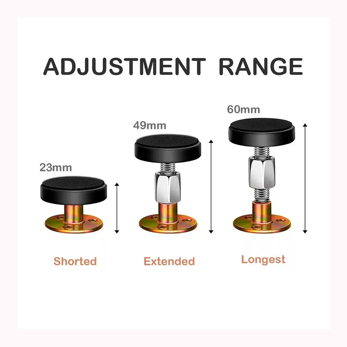 GENERICO - Tope Cama Pared Mueble Ajustable Antivibración