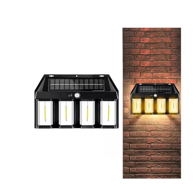 GENERICO - Farol Solar Led Con 4 Ampolletas