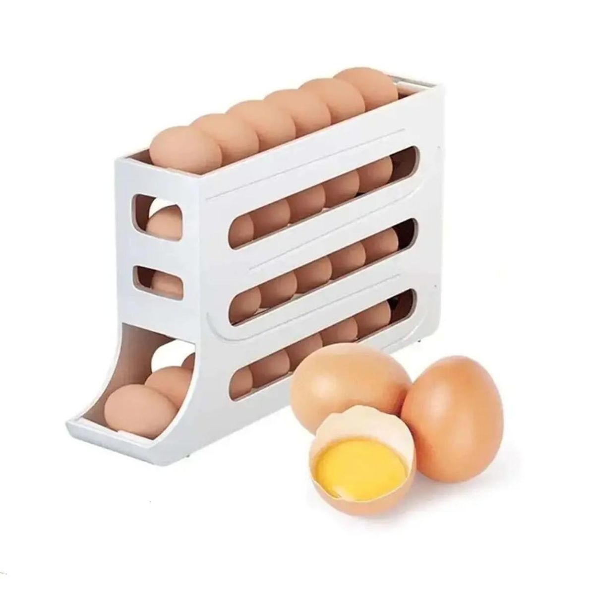 GENERICO - Organizador De Huevo 4 Niveles Corredizo