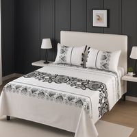 Juego de sábanas 2 plazas 144 hilos clásicas diseño 762