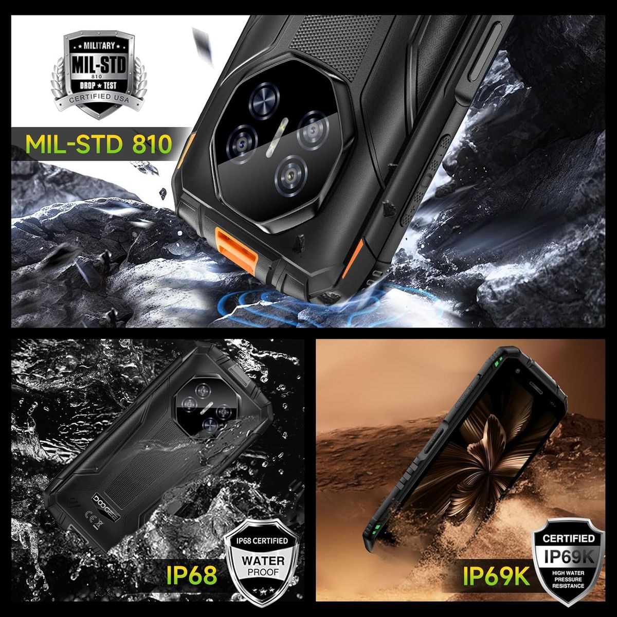 DOOGEE - DOOGEE Fire3 Pro Celular 16GB+128GB Android 15 Smartphone-grey