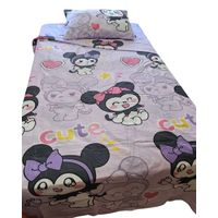 SABANA INFANTIL PLAZA Y MEDIA GATITO