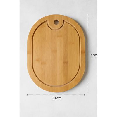 Imagen 2 del producto Tabla Bandeja Para Picar Cortar Picoteo De Madera Ovalada