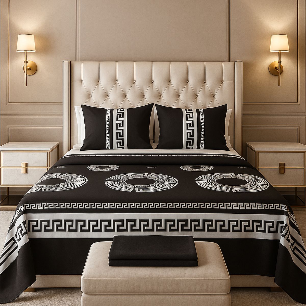 ARMONIA - Sábanas clásicas 2 plazas diseño 770 144 hilos