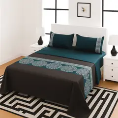 ARMONIA - Juego de sábanas 2 plazas 144 hilos clásicas estilo 775