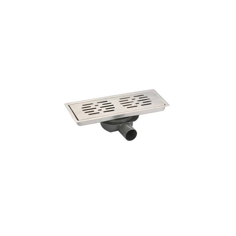 CORSOVALV - Pileta Acero inoxidable Rectangular 12x30cm con trampa 40mm