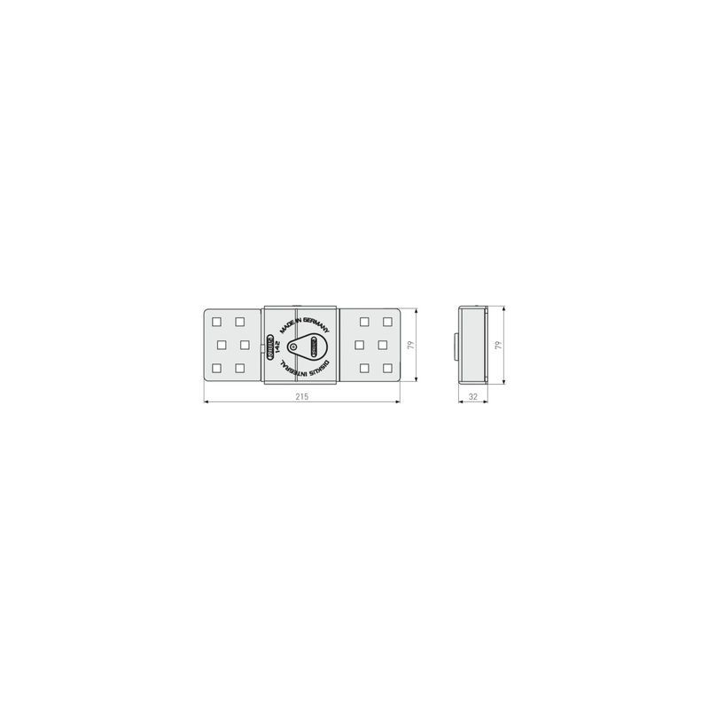ABUS - Cerradura Abus Diskus Integral DI 142200 para puerta corredera