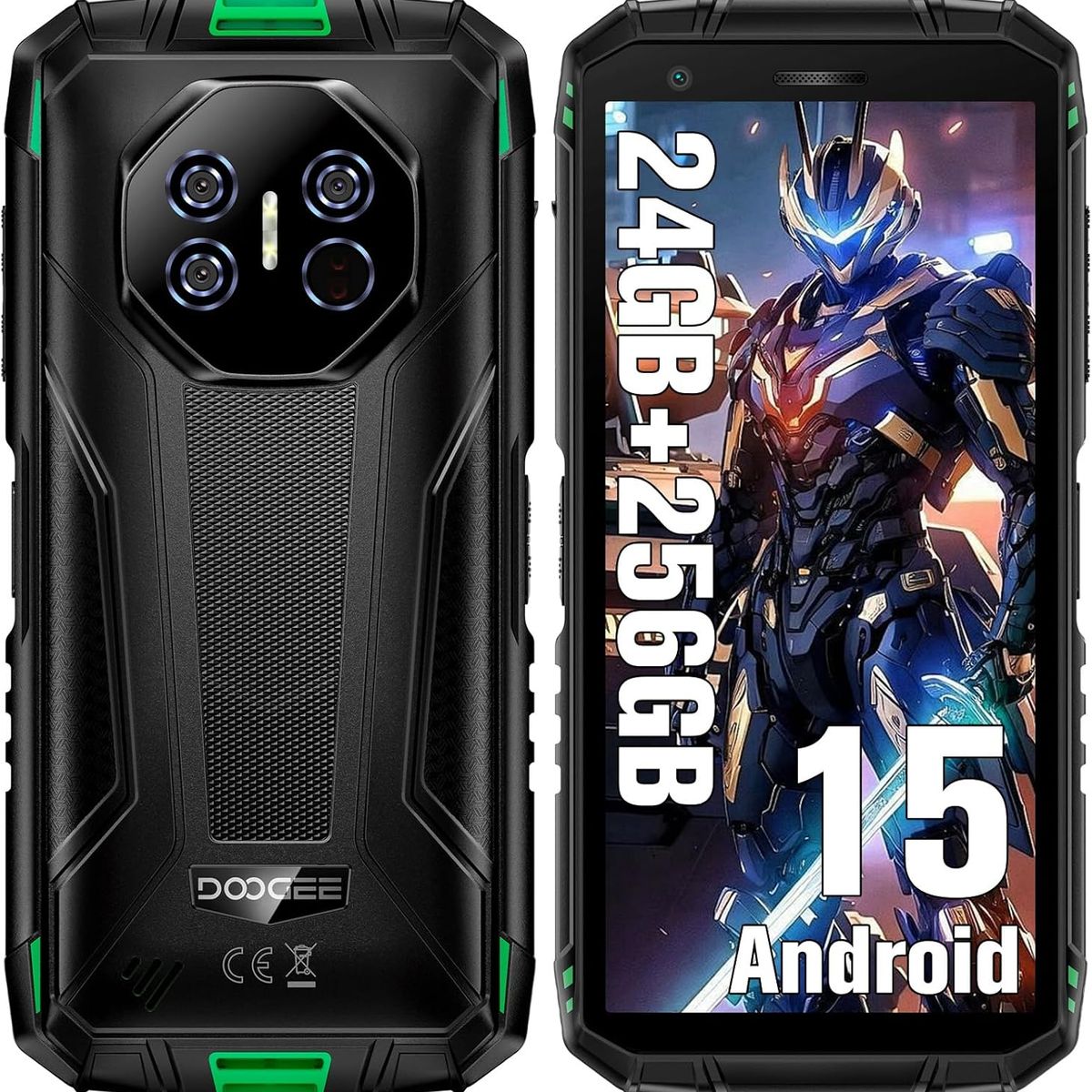 DOOGEE - DOOGEE Fire3 Ultra Celular 24GB+256GB Android 15 Smartphone-green