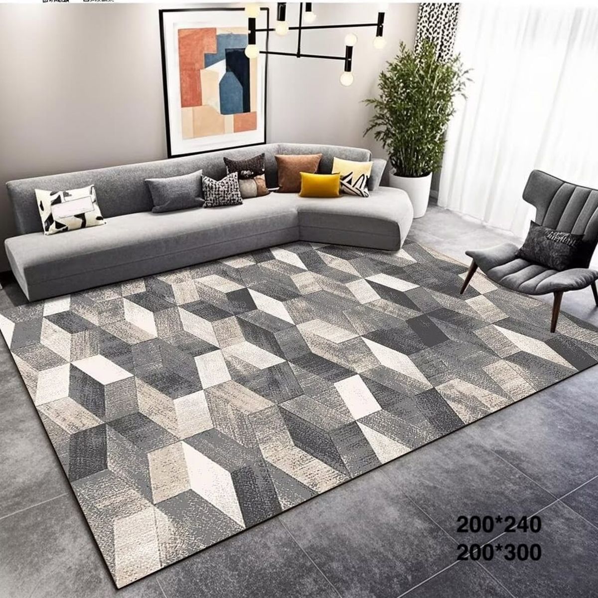 GENERICO - alfombra decorativa estilo 3d -200x240cm