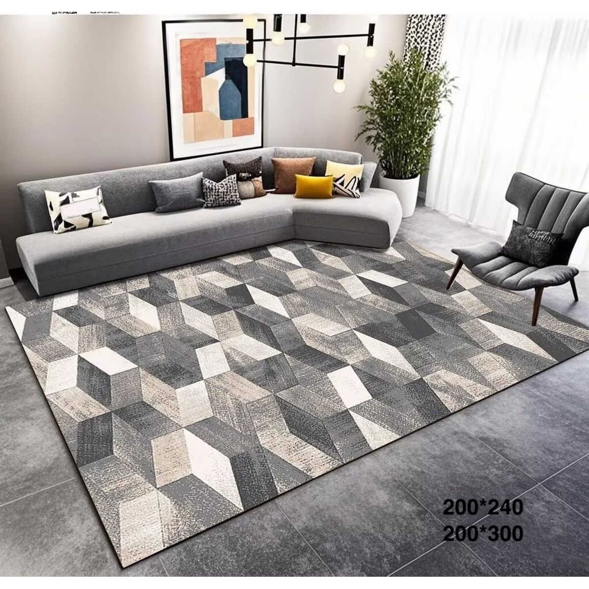 GENERICO - alfombra decorativa estilo 3d -200x240cm