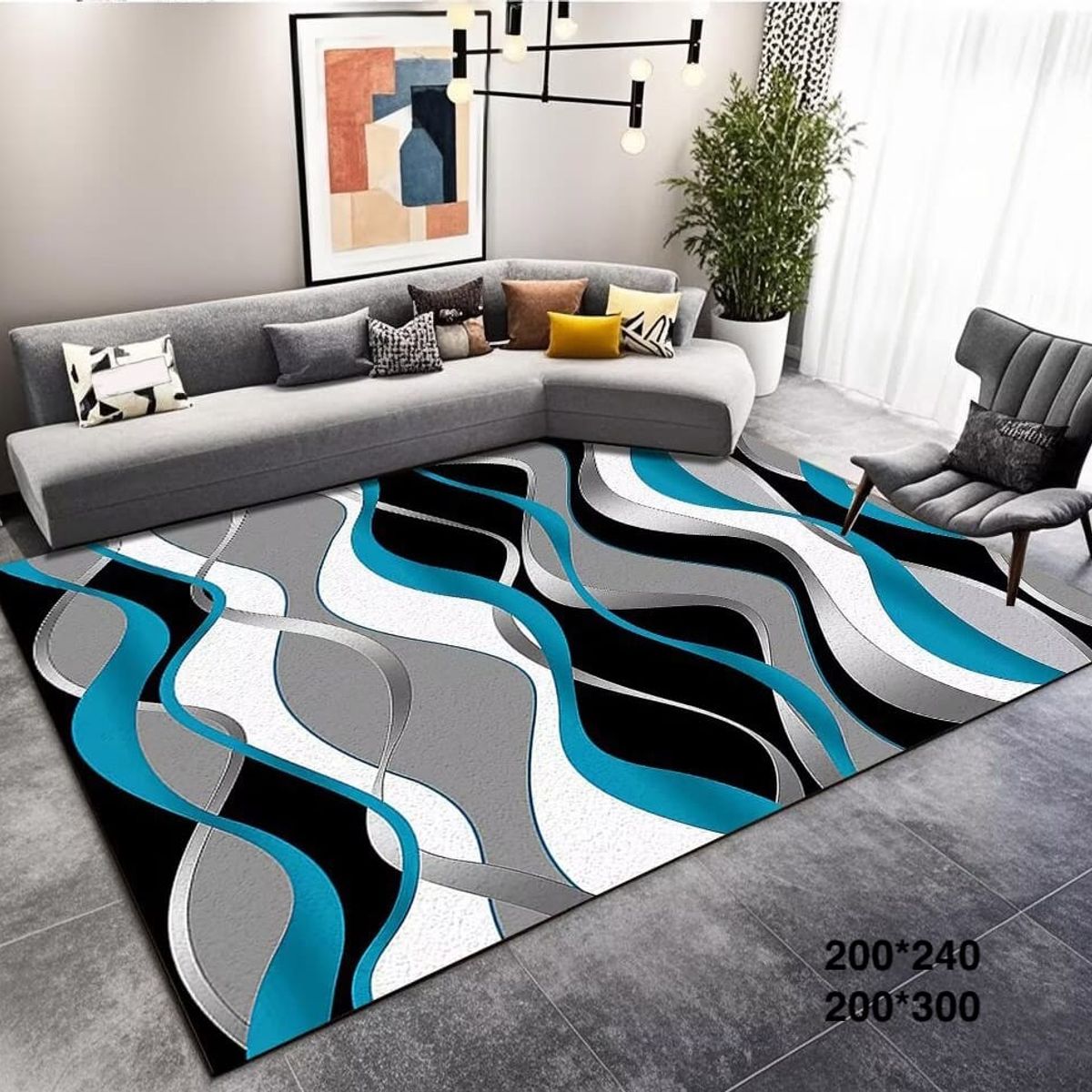 GENERICO - alfombra decorativa estilo 3d -200x240cm