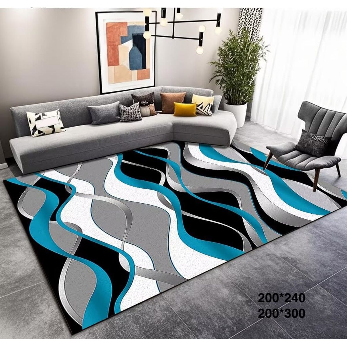 GENERICO - alfombra decorativa estilo 3d -200x240cm