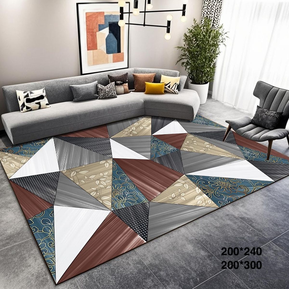 GENERICO - alfombra decorativa estilo 3d -200x240cm